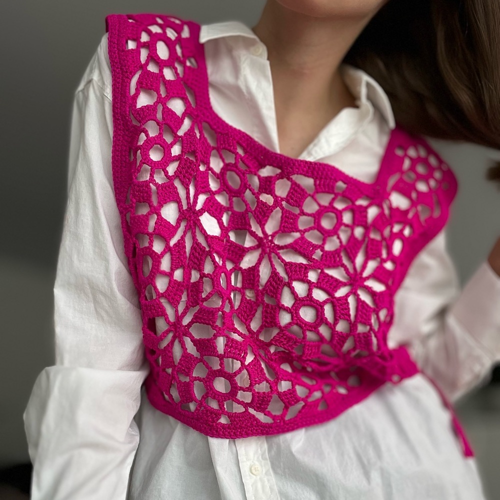 Handmade Crochet Vest – One Size Fits All